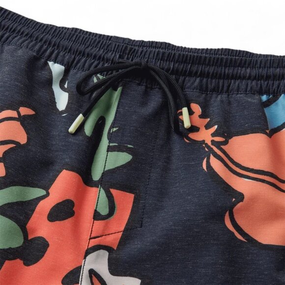 Roark Board Shorts Shorey 16" Shell Cove L Dark Navy Floral Swim Surf Hawaiian - Picture 8 of 16